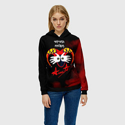 Толстовка-худи женская Черная метка АлисА, цвет: 3D-черный — фото 2