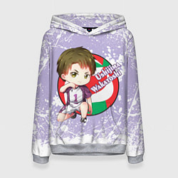 Толстовка-худи женская Ushijima Wakatoshi Haikyu Волейбол Z, цвет: 3D-меланж