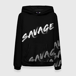 Толстовка-худи женская Savage, цвет: 3D-черный