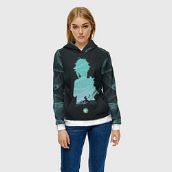 Толстовка-худи женская XIAO СЯО ГЕНШИН, цвет: 3D-белый — фото 2