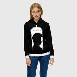 Толстовка-худи женская Я не хочу идти, цвет: 3D-белый — фото 2