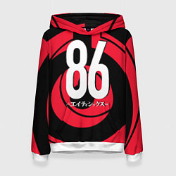 Толстовка-худи женская ВОСЕМЬДЕСЯТ ШЕСТЬ АНИМЕ, цвет: 3D-белый