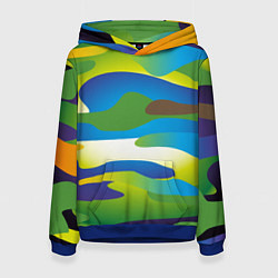 Толстовка-худи женская CAMOUFLAGE 2022, цвет: 3D-синий