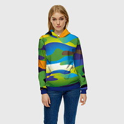 Толстовка-худи женская CAMOUFLAGE 2022, цвет: 3D-синий — фото 2