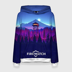 Толстовка-худи женская Purplewatch, цвет: 3D-белый