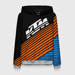 Толстовка-худи женская KTM КТМ Z, цвет: 3D-меланж