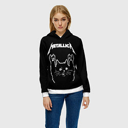 Толстовка-худи женская METALLICA МЕТАЛЛИКА, цвет: 3D-белый — фото 2
