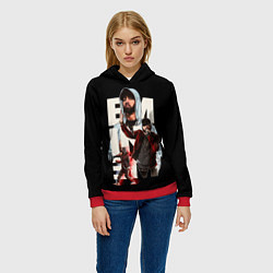 Толстовка-худи женская Marshall Mathers, цвет: 3D-красный — фото 2