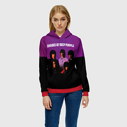Толстовка-худи женская Shades of Deep Purple, цвет: 3D-красный — фото 2