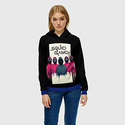 Толстовка-худи женская Squid Game: Отряд стражей, цвет: 3D-синий — фото 2