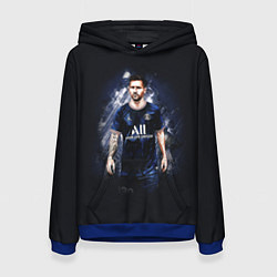 Толстовка-худи женская Lionel Messi Paris Saint-Germain, цвет: 3D-синий
