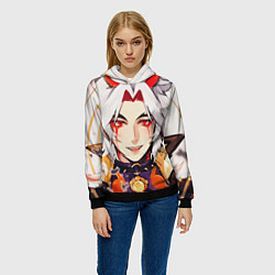 Толстовка-худи женская Arataki Itto Genshin Impact, цвет: 3D-черный — фото 2