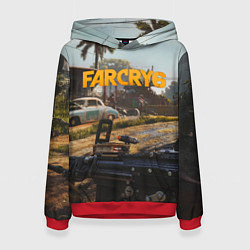 Толстовка-худи женская Far Cry 6 game art, цвет: 3D-красный