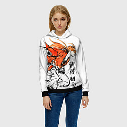 Толстовка-худи женская Химура - Бродяга Кенсин, цвет: 3D-черный — фото 2