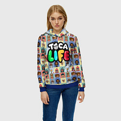 Толстовка-худи женская Toca Life, цвет: 3D-синий — фото 2
