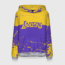 Толстовка-худи женская Kobe Bryant - Los Angeles Lakers - NBA, цвет: 3D-меланж