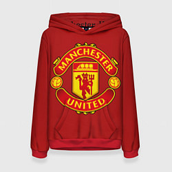 Толстовка-худи женская Manchester United F C, цвет: 3D-красный