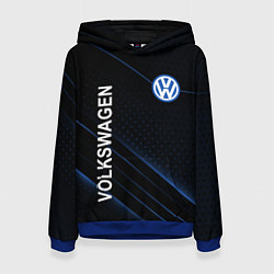 Толстовка-худи женская Volkswagen, sport, цвет: 3D-синий