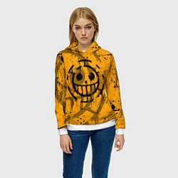 Толстовка-худи женская ONE PIECE ПИРАТЫ ЛОГО, цвет: 3D-белый — фото 2