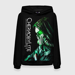 Толстовка-худи женская Chernobylite Чернобылит, цвет: 3D-черный