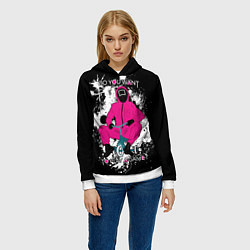 Толстовка-худи женская Do you want to play a game?, цвет: 3D-белый — фото 2