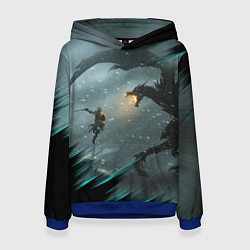Толстовка-худи женская TES FUS RO DAH DRAGON, цвет: 3D-синий
