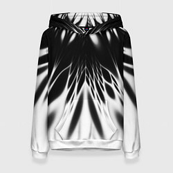 Толстовка-худи женская Белый и черный - коллекция Лучи - Хуф и Ся, цвет: 3D-белый