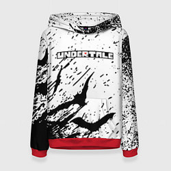 Толстовка-худи женская UNDERTALE Летучие мыши, цвет: 3D-красный