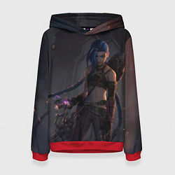 Толстовка-худи женская Дерзкая Джинкс, цвет: 3D-красный