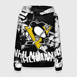 Толстовка-худи женская Питтсбург Пингвинз Pittsburgh Penguins, цвет: 3D-черный