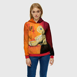 Толстовка-худи женская Issues - Korn, цвет: 3D-красный — фото 2