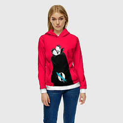 Толстовка-худи женская Like clocwork, цвет: 3D-белый — фото 2