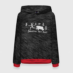 Толстовка-худи женская Siberian fast food, цвет: 3D-красный