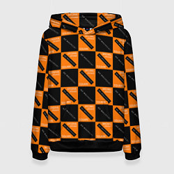 Женская толстовка Black Orange Squares