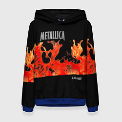 Толстовка-худи женская Load - Metallica, цвет: 3D-синий