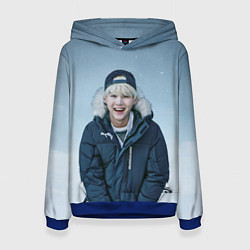 Толстовка-худи женская MIN YOONGI BTS WINTER, цвет: 3D-синий