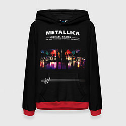 Толстовка-худи женская Metallica S и M, цвет: 3D-красный
