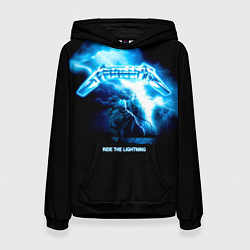 Толстовка-худи женская Ride the Lightning Metallica, цвет: 3D-черный