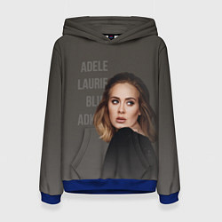 Толстовка-худи женская Взгляд Адель, цвет: 3D-синий