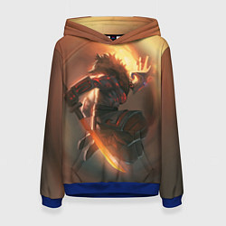 Толстовка-худи женская DOTA 2 ДЖАГЕРНАУТ, цвет: 3D-синий