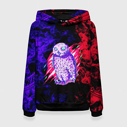 Толстовка-худи женская Токийский гуль Сова, цвет: 3D-черный