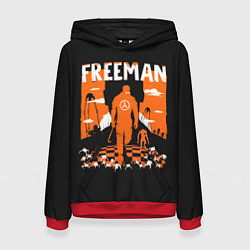 Толстовка-худи женская Walkin Freeman, цвет: 3D-красный