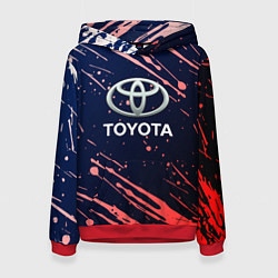 Толстовка-худи женская Toyota градиент, цвет: 3D-красный