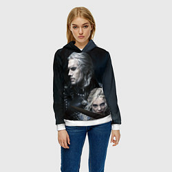 Толстовка-худи женская THE WITCHER 2 SEASON, цвет: 3D-белый — фото 2