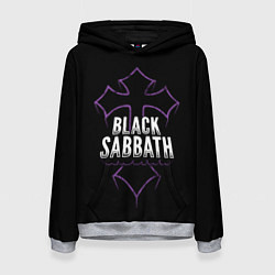Толстовка-худи женская Black Sabbat Cross, цвет: 3D-меланж