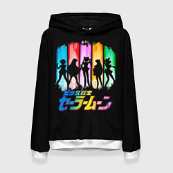 Толстовка-худи женская Воины в матросках - Сейлор Мун, цвет: 3D-белый