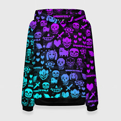 Женская толстовка UNDERTALE NEON PATTERN УЗОР