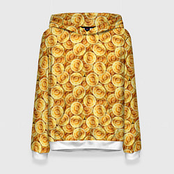 Толстовка-худи женская Эфириум Ethereum, цвет: 3D-белый