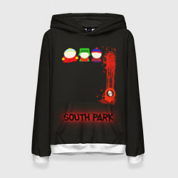 Толстовка-худи женская Южный парк главные персонажи South Park, цвет: 3D-белый