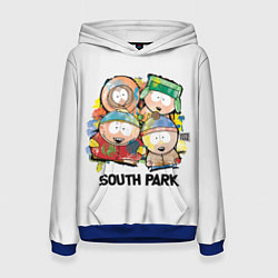Толстовка-худи женская South Park - Южный парк краски, цвет: 3D-синий
